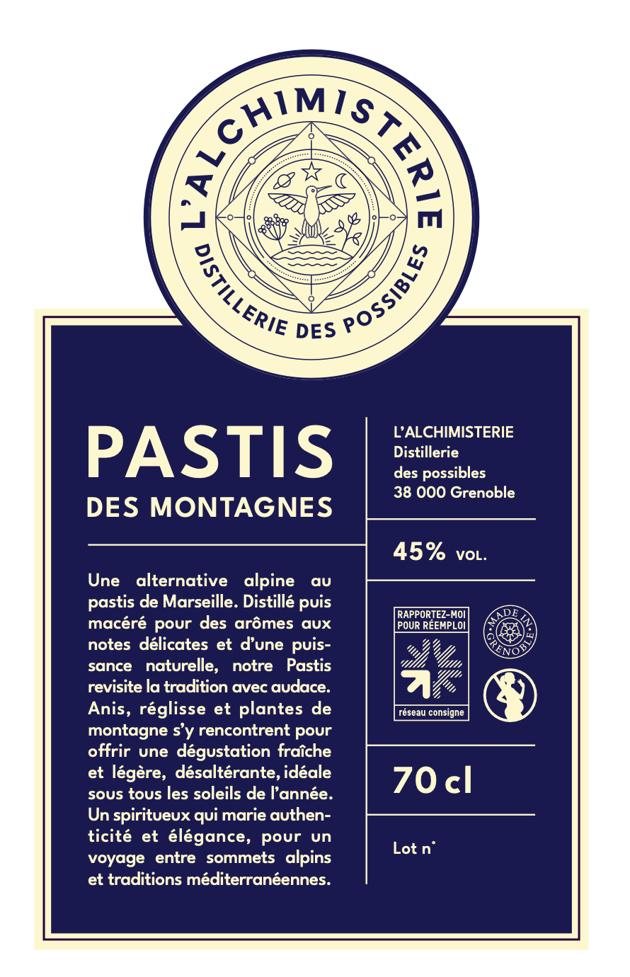 Pastis Des Montagnes - Médaille d'Or - 45% - 70cl