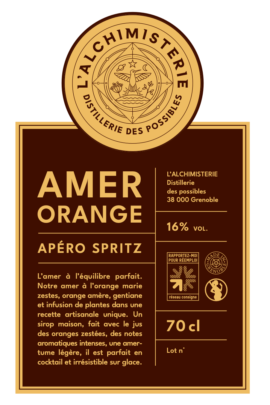 Amer à l'orange - 16% - 70cl