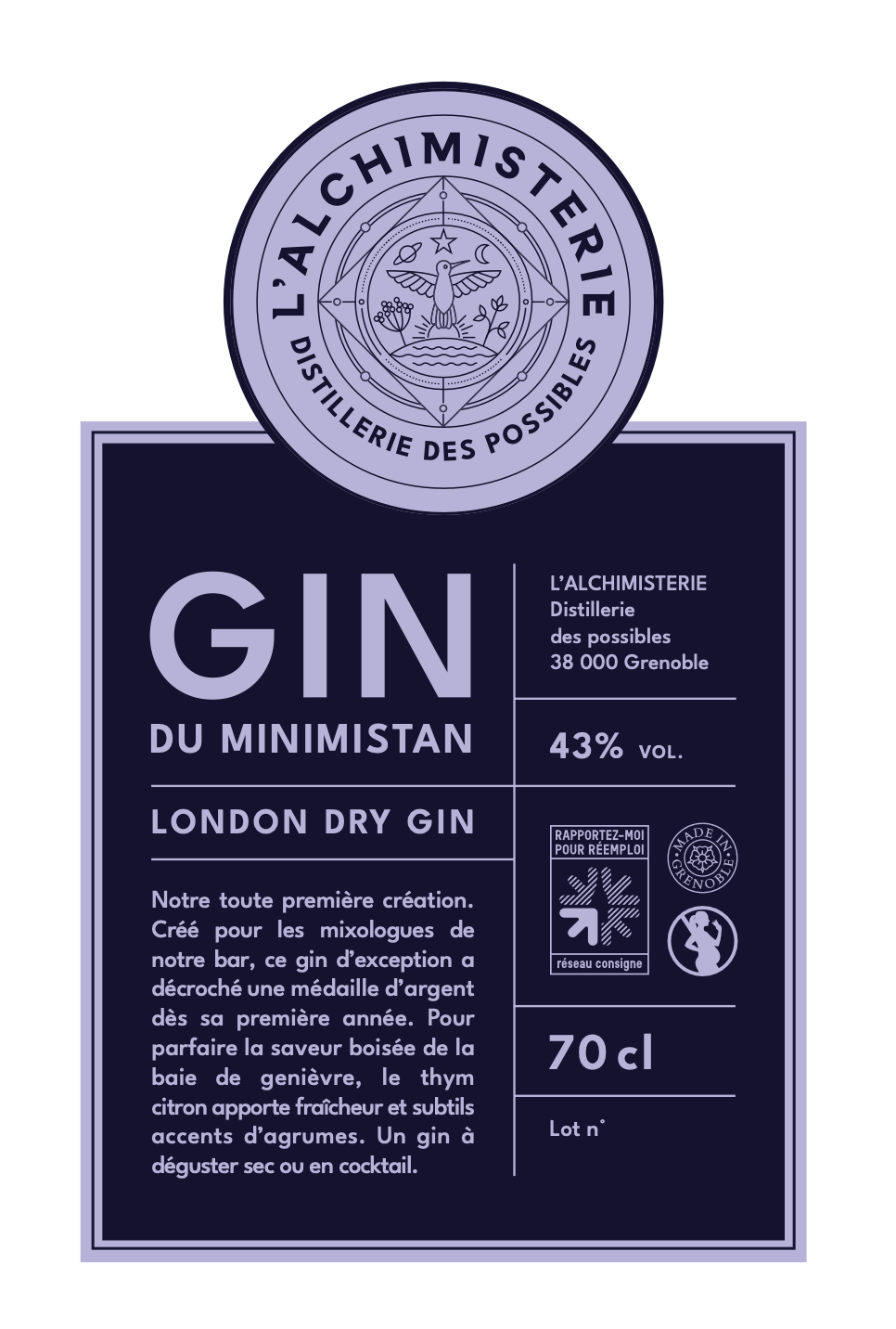 Gin du Minimistan - 43% - 70cl